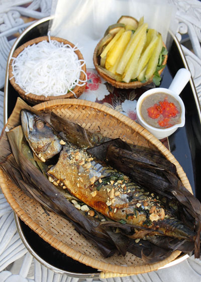 Cá nướng lá chuối