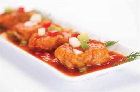 Thịt cừu trộn nấm tiên.