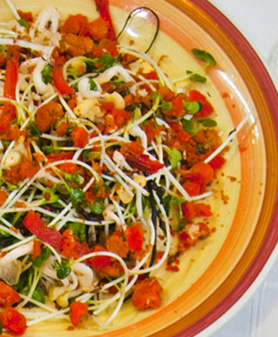 Salad nấm trứng cua