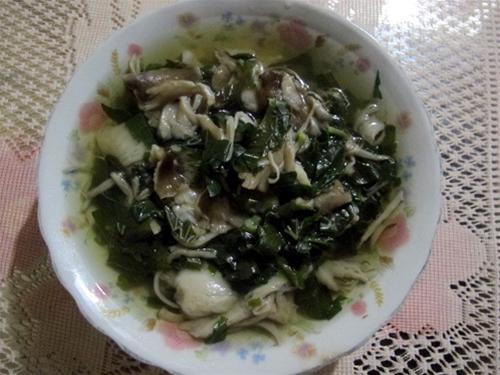 Canh nấm mối lá lốt