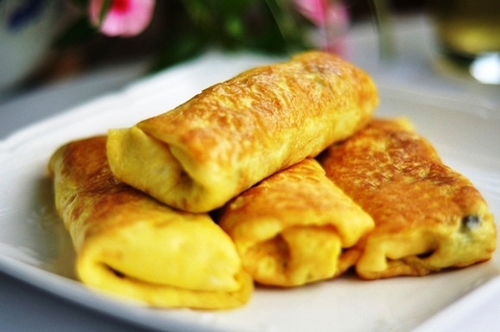 Nem trứng cuộn rau củ
