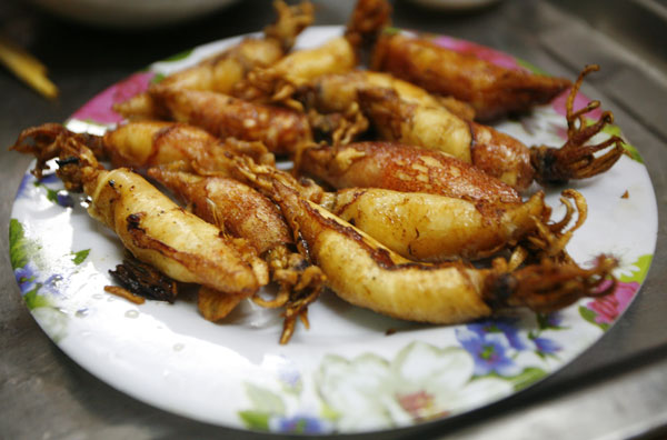 Mực trứng chiên giòn
