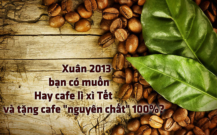 Hay café tặng café và lì xì may mắn