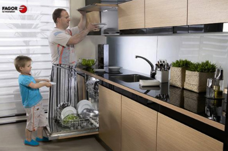 Bố trí máy rửa bát Fagor trong bếp nhà bạn