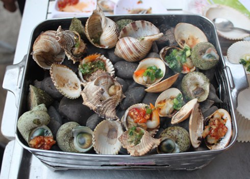 Hải sản nướng đá