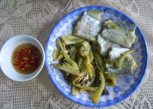 Cá hố um dưa cải