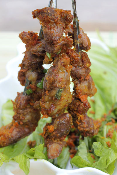 Mề gà nướng nghệ