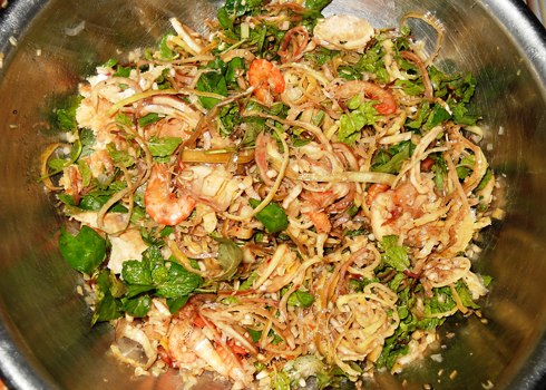 Gỏi bắp chuối rừng