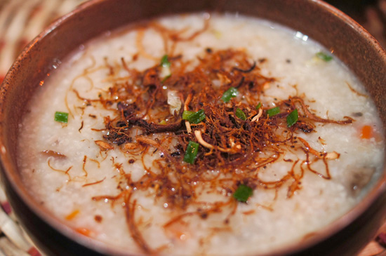 Cháo nấm chay
