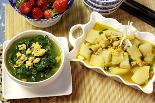 Củ cải trắng om tôm thịt