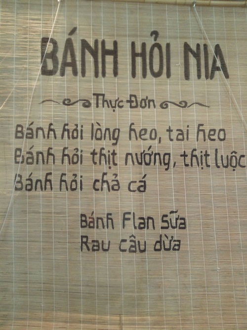 Thực đơn quán