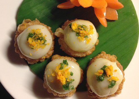 Bánh ít ram là món ăn có nguồn gốc từ xứ Huế. Ảnh: K.H.