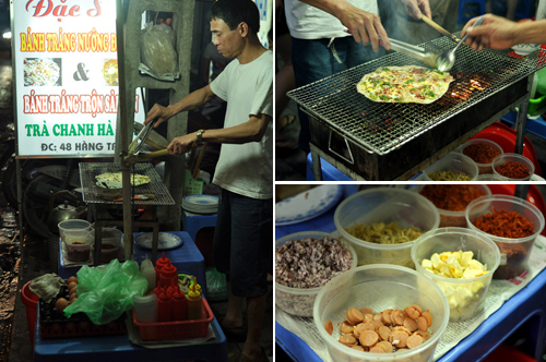 Bánh tráng nướng vỉa hè phố Hàng Tre