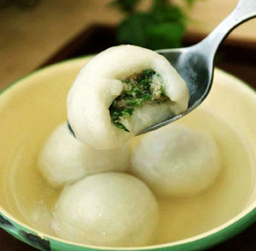 Bánh trôi nhân mặn với thịt và rau, bạn đã thử chưa?