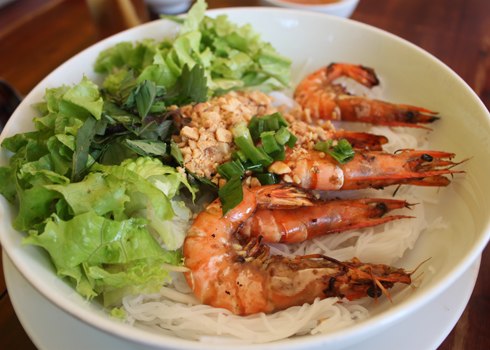 Bún tôm nướng
