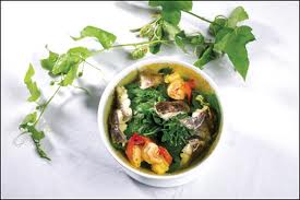 Chùm bao nấu canh tôm cá