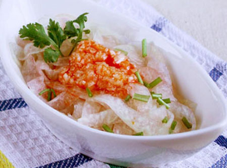 Cùi dưa hấu trộn