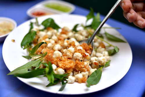 Răng mực xào tỏi.