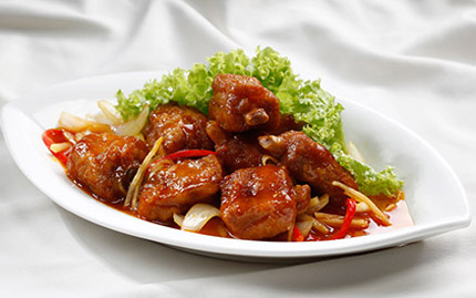 Sườn chiên giấm đỏ