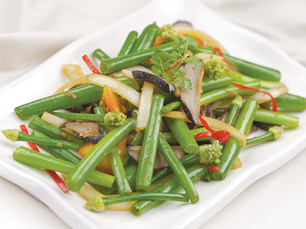 Ốc giác xào bông hành