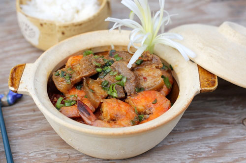 Thịt ba chỉ rim tôm