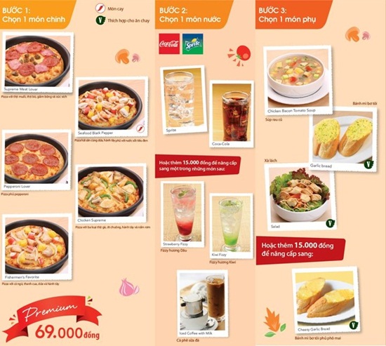 * Thời gian áp dụng Thực Đơn Quá Đã tại các nhà hàng Pizza Hut