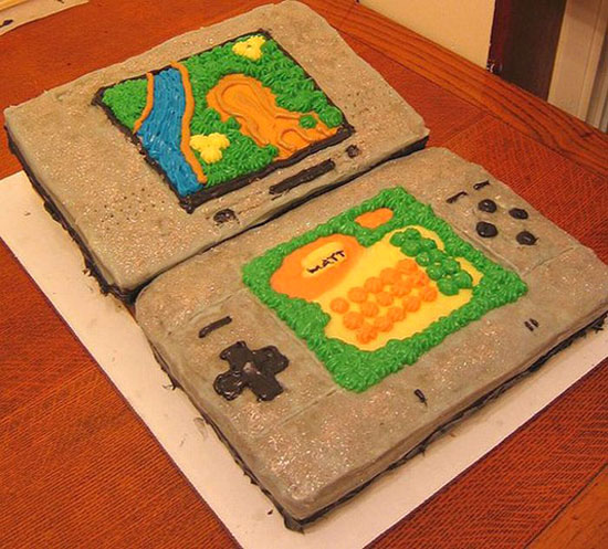 Hai miếng bánh mô phỏng video game.