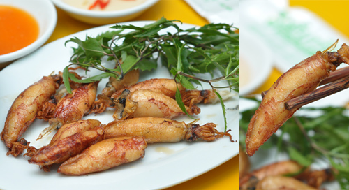 Đĩa mực trứng có gần chục con giá chỉ 24.000 đồng.
