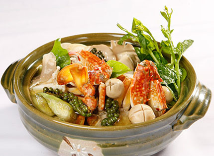 Lẩu ghẹ tiêu xanh