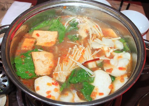 Lẩu nấm chay thập cẩm 
