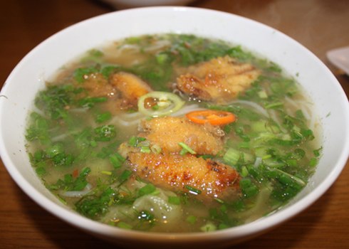 Bún cá rô đồng.