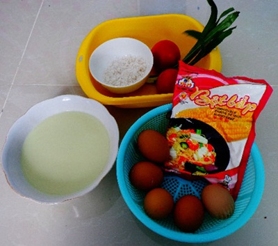 Nguyên liệu làm bắp trứng