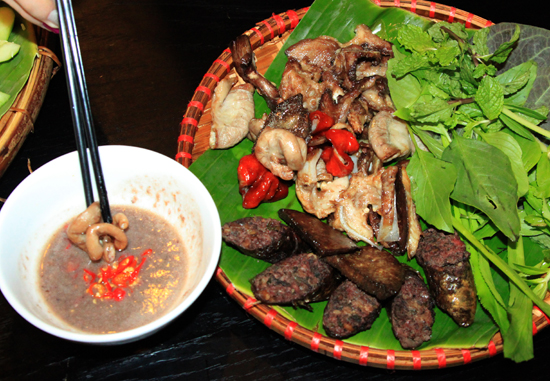 Lòng lợn rán