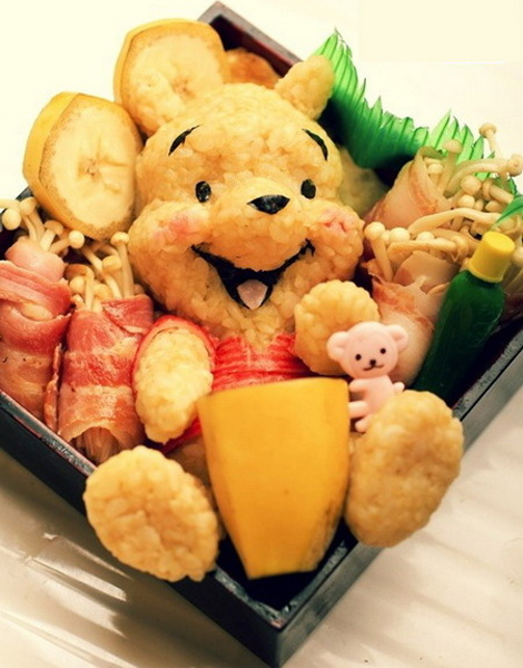 Gấu Pooh đáng yêu từ những nắm cơm.