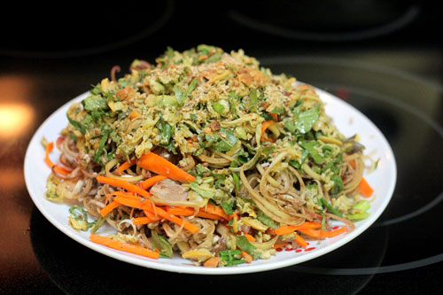 Nộm hến trộn hoa chuối