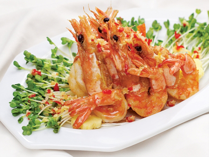 Tôm chiên mắm gừng cho bữa tối