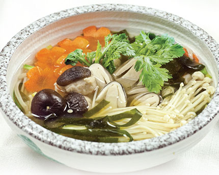 Canh nấm rong biển ngọt vị