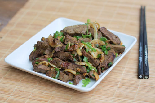 Món ngon bổ: gan xào ngũ vị