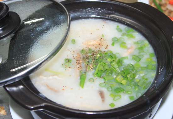 Cháo nấm mối