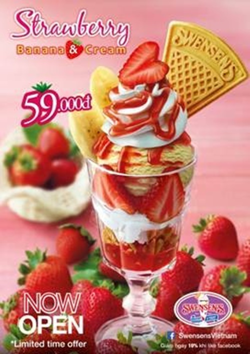 Strawberry Banana and Cream “làm mưa làm gió” chỉ từ 59.000 đồng.