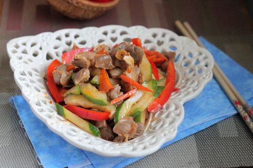 Mề gà xào thập cẩm