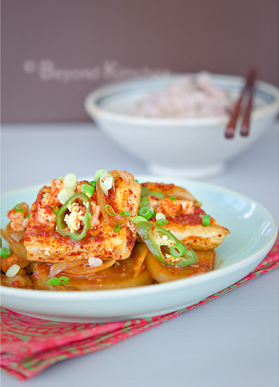 Đậu kho củ cải và tôm 