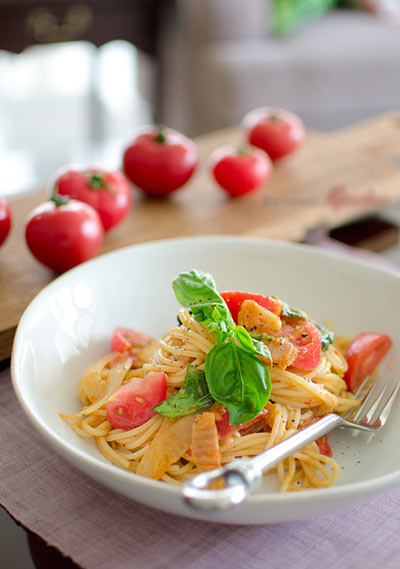 Mỳ spaghetti kim chi 