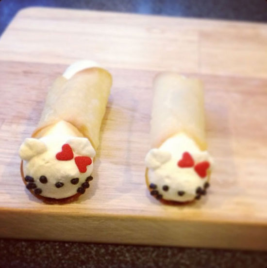 Bánh cannoli ngon mắt.