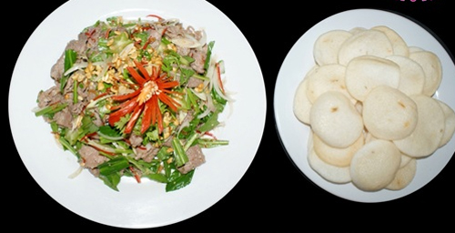 Bò tái chanh dễ làm món nhậu
