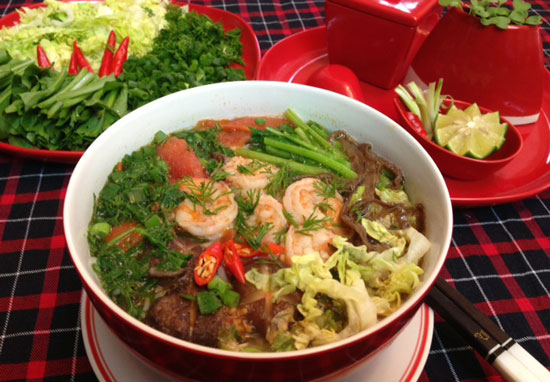 Bún tôm thanh mát cho cuối tuần
