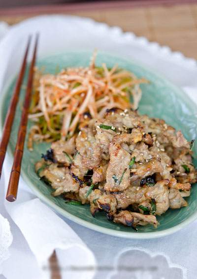 Thịt heo nướng hẹ