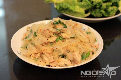 Củ cải trộn thịt ba chỉ