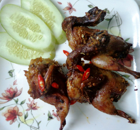  chim cút nướng ớt
