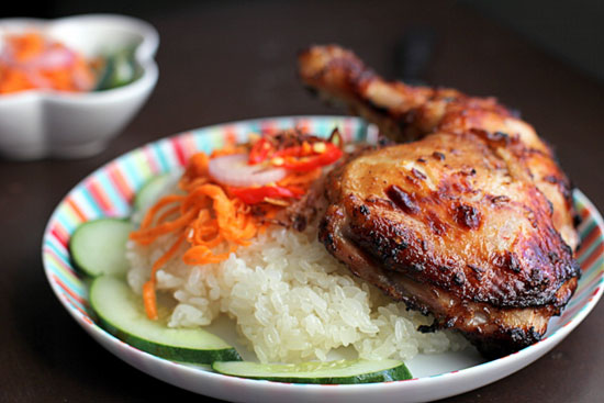 Xôi gà nướng 